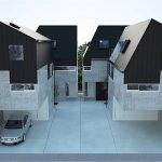 千葉県の4棟建売　戸建住宅のCGパース　（外観）建築パース